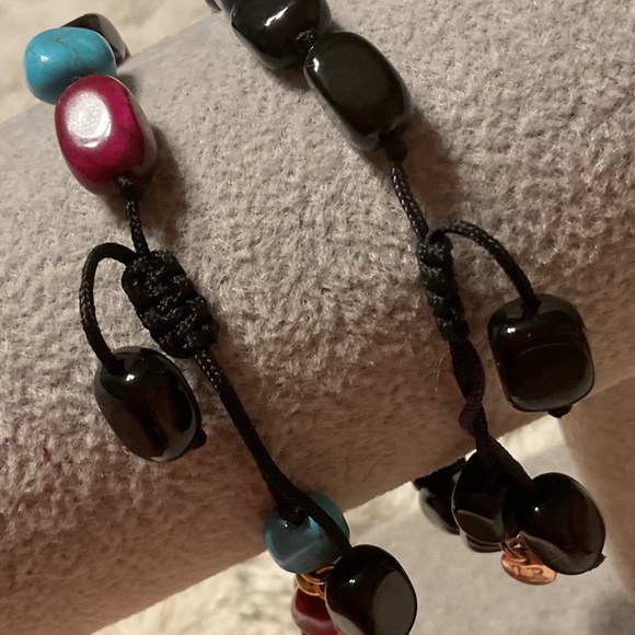 Adjustable Set of Two Gemstone Bracelets - Picture 2 of 2